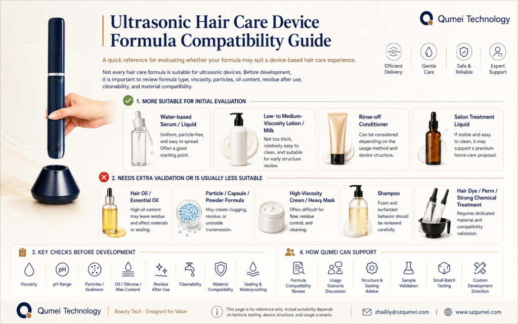 Ultrasonic hair care device formula compatibility guide